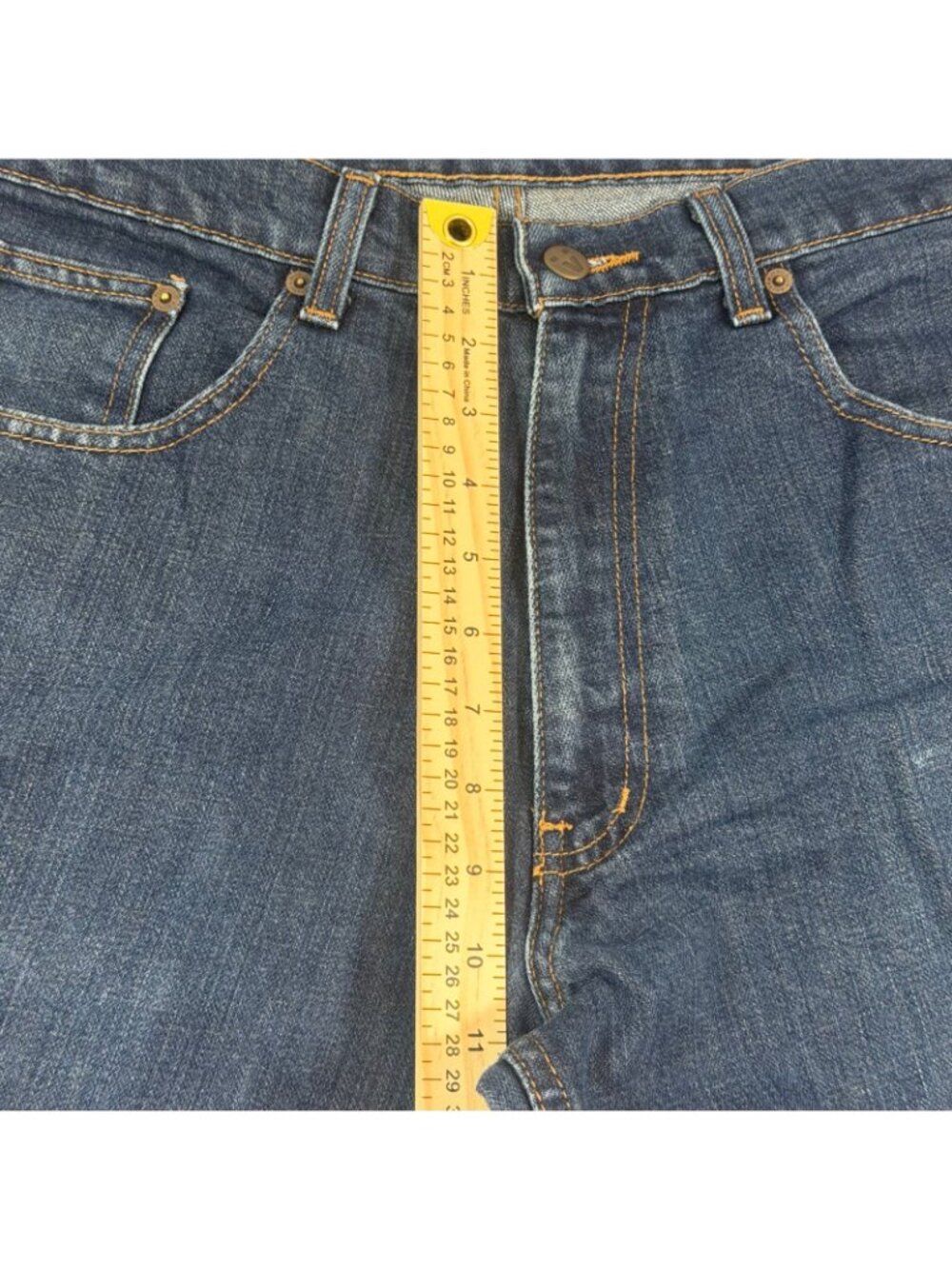 Perry Ellis America Men's 36x32 Dark Wash Straight Leg Denim Jeans - Picture 9 of 11